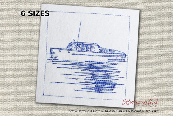 Cabin Cruiser Boat Bluework Embroidery Review