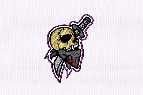 Skull Lodged Sword Embroidery Review